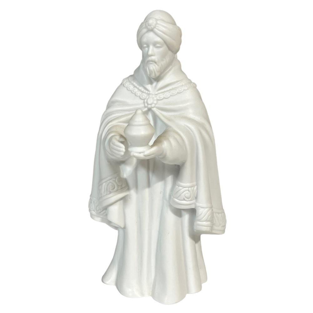 Vintage Avon Nativity Collectibles Magi Balthasar Bisque Porcelain Figurine 1982
